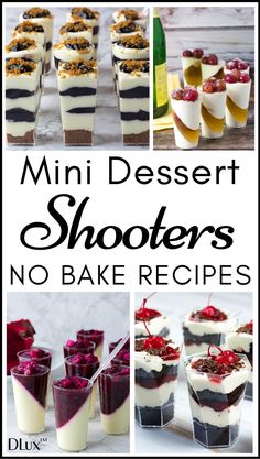 mini dessert shooters no bake recipes