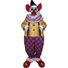 an inflatable clown is standing with his hands on his hips