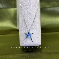 Blue Sea Star Pendant Necklace Opal Necklace Timeless Bonds Collection: Demonstrate your love and admiration for your girlfriend, partner, wife, daughter, mother, bride, or new mother with our thoughtfully designed pieces. Celebrate Special Occasions: Explore our Cherished Moments Collection, ideal for Christmas, birthdays, graduations, weddings, showers, baptisms, anniversaries, parties, and communions. Crafted with Artisanal Excellence: Every piece is meticulously handcrafted to uphold excepti Necklace Opal, Mother Bride, Daughter Mother, Star Pendant Necklace, Sea Star, New Mothers, Jewelry Cleaner, Opal Necklace, Star Pendant