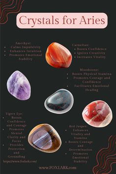 crystals for aries info sheet