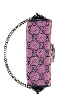 This GG Marmont super mini bag is part of the GG collection Pink diagonal matelassé GG canvas Black leather trim Silver-toned hardwareAttached key ring that can attach to a separate bagDouble GChain shoulder strap with 60cm dropSuper mini size: W 6.5"/16.5cm x H 3.8"/9.5cm x D 2"/4.5cmMicrofibre lining with a suede-like finishMade in Italy Pink Gucci Bag For Daily Use, Gg Marmont Super Mini Bag, Luxury Pink Gucci Bag, Pink Gucci Bag With Detachable Handle, Gucci Luxury Pink Shoulder Bag, Pink Gucci Bag With Branded Hardware, Gg Collection, Chevron Jewelry, Buy Gucci