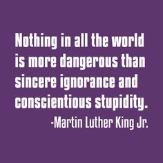 martin luther king quote nothing in all the world is more dangerous than sincerance and conscientious stupidity