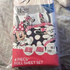 Full Size Minnie Mouse Child Bedding Sheet Set Brand New Never Used Never Opened Still Wrapped.. Bought For A Child's Full Size Bed. **Smoke-Free _ Pet-Free _ Bug-Freehome** Ideal For A Little Girls Bedding Ensemble Or Any Room Decor For Bedroom Bedding Decorative Purpose Only Comes With All Seen In Pictures & Video Full Size Set Includes: 1 Minnie Mouse Fitted Sheet 1 Minnie Mouse Flat Sheet 2 Minnie Mouse Pillow Cases *So Sorry No Returns Or No Refunds On This Item Please Ask Questions Before Minnie Mouse Pillow, Girls Bedding, Full Size Sheets, Bedroom Bedding, Sheet Sets Full, Prime Rib, Girl Beds, Decor For Bedroom, Full Size Bed