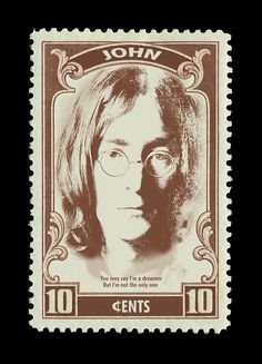 John Lennon post stamp Pin Art, John Lennon, Art Boards, Street Art