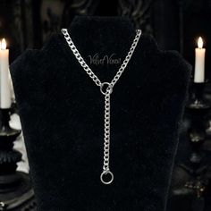 ⛓A dainty slip chain style necklace that can be worn daily if desired. Features two 17 mm (outer diameter) O rings on a 6mm curb style chain. Choose desired chain length when ordering, this chain will have to be slipped over your head so it is a must to measure your head circumference and make sure to allow enough room to comfortably go over your head. Length chosen will be the length of the chain only (excluding end o rings).  ⛓️ Made fully from stainless steel components so it is tough, sensit Slip Chain, Desired Features, Punk 90s, Y2k Goth, Goth Jewelry, Chain Choker Necklace, Chain Choker, Style Necklace, Head Circumference