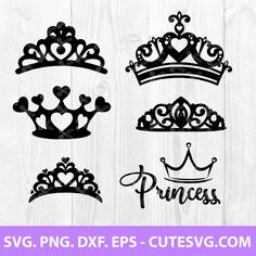 Princess Crown Svg, Pageant Sashes, Crown Silhouette, Crown Svg, Die Cut Machines, Princess Crown, Vector Design, Silhouette Cameo, Svg Files