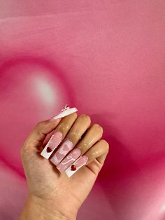 #valentinesdaynails #initial #nails #airbrushnails Valentine Day Nails With Initial, Anniversary Nails Ideas With Initial, Anniversary Nails Ideas, Initial Nails, Anniversary Nails, Valentines Day Nails, Airbrush Nails, Long Acrylic, Valentine's Day Nails