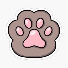 an animal paw with pink paws sticker