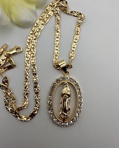 22" Chain with Pedant  Will not change color or damage skin  Gold Plated Luxury Gold Cross Necklace Gift, Necklaces Mexican, Quinceanera Necklace, Ninja Mask, Quinceañera Ideas, Expensive Jewelry Luxury, Mexican Jewelry, Jewelry Accessories Ideas, Jewelry Luxury