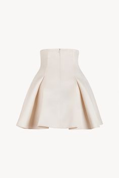 THE DETAILS Pleated and flared skirt Bow belt included Mini length Back zip fastening Composition: 50% Polyamide 50% Polyester. Length: 47 (cm) Washing Care: Dry Clean Only.  SIZE & FIT The model is 1.65m wearing size S Model measurements Bust/Chest 82 cm Waist 61 cm Hips 87 cm Flare Pleated Skirt, Short Flare Skirt Outfit, Designer Mini Skirt, Short White Skirt, Off White Skirt, Short Flared Skirt, Pleated Short Skirt, Mini Skirt Fashion, Skirt Bow