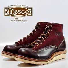 Wesco Boots, Mens Casual Leather Shoes, Casual Leather Shoes, Stylish Boots, Cool Boots