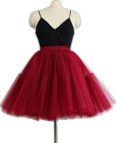 Red Summer Tulle Petticoat, Red Knee-length Pleated Skirt, Summer Red Tulle Petticoat, Red Full Skirt Petticoat For Party, Red Pleated Knee-length Mini Skirt, Burgundy Lined Mini Skirt, Burgundy Mini Skirt With Lining, Burgundy Mini Skirt With Lined Detail, Fitted Red Petticoat For Spring