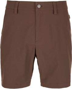 a brown shorts with buttons on the side