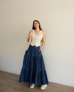 Briar Ruffle Tiered Maxi Skirt PDF Sewing Pattern US Sizes Xs-xl PDF Instant Download With Instructions & Video Tutorial - Etsy Casual Fitted Tiered Maxi Skirt, Maxi Skirt Sewing Pattern, Tiered Skirt Pattern, Maxi Tiered Skirt, Girls Western Shirts, Ruffle Skirt Pattern, Popular Sewing Patterns, Maxi Skirt Pattern, Skirt Sewing Pattern