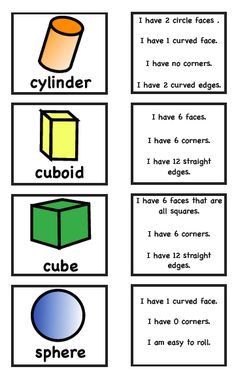 four different types of shapes worksheet