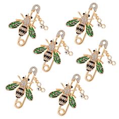 PRICES MAY VARY. WHAT YOU GET:6 Piece of honey bee brooches with gold tone.🐝 MATERIAL:High quality alloy,rhinestones and select crystals SUITABLE SIZE AND PERFECT DESIGN:Honey bee brooch 🐝 sized 1.6*1.2inches,lovely sparkling honey bee design style,wearing them will make you bling.Perfect costume accessory!It can be used for clothes, dresses, hats, scarves, necklace pendants and so on.Do not wait please,add the cute honey bee brooches to cart now PERFECT CHOICE AS GIFT:Need a gift!Something sp Honey Bee Design, Cute Honey Bee, Insects Theme, Prom Birthday, House Moving, Bee Pin, Bee Brooch, Party House, Necklace Pendants