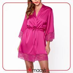 in stock Fitted Satin Finish V-neck Sleepwear, Elegant Solid Satin Sleepwear, Party Sleepwear With Lace Trim In Satin, Wedding Night Satin Sleepwear With Satin Trim, Satin Sleepwear With Satin Trim For Wedding Night, Satin Sleepwear For Wedding Night, Feminine Satin Party Sleepwear, Elegant Stretch Sleepwear For Spring, Fitted Long Sleeve Satin Sleepwear