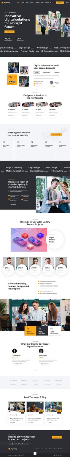 Download Creative Digital Agency WordPress Theme Homepage Inspiration, Studio Marketing, Agency Design, Web Development Agency, It Company, Wordpress Website Design, Homepage Layout, Website Design Services