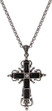 Black Spiritual Cross Jewelry, Spiritual Black Cross Jewelry, Black Spiritual Cross Pendant Jewelry, Black Spiritual Cross Pendant Necklace, Spiritual Black Cross Pendant Necklace, Elegant Black Crucifix Jewelry, Black Nickel-free Cross Pendant Jewelry, Crystal Cross, Life Symbol