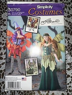 the front cover of an adult size sewing pattern, featuring a woman dressed as a fairy