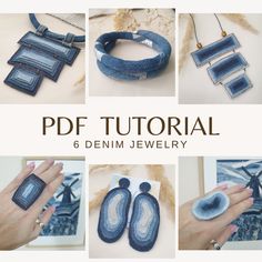 the instructions for how to make denim jewelry