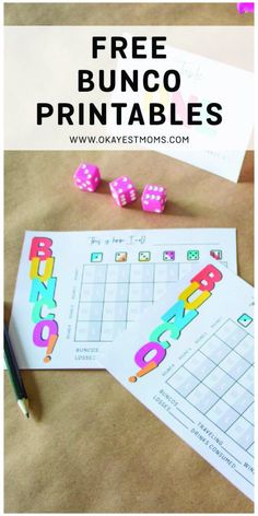 free printable game for kids to play with the numbers and dices on paper