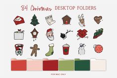 christmas desktop folders for mac only with different designs and color options to choose from