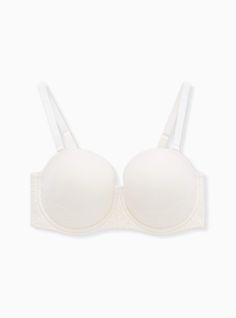 Our Push-Up Strapless Bra does it all with 5-ways to wear for maximum versatility. It has a snug fit that remains in place while providing dramatic lift and sexy cleavage. This microfiber & lace multiway has a super supportive wide band that helps keep it smooth and comfortable - even without the straps! Matching style(s): Search 12137592Padded, underwire cups. Multiway straps: wear strapless, classic, crossback, halter and asymmetrical. Latex-free, no-slip silicone piping. Nylon/spandex. Wash cold; line dry. Imported plus size bra. The best plus size women's bombshell everyday strapless push-up bra bras in white made of microfiber. Find everything you've dreamed of in our selection of sexy, sultry bridal lingerie to feel beautiful from your wedding day through your entire honeymoon. Rock Elegant Stretch Bandeau Bra, Elegant Strapless Bra With Padded Cups, Elegant Padded Bandeau Bra, Elegant Strapless Padded Bra, Elegant Solid Bra With Medium Bust Support, Elegant Bra With Adjustable Straps, Elegant Solid Bra With Adjustable Straps, Elegant Solid Color Bra With Medium Bust Support, Elegant Padded Stretch Bra