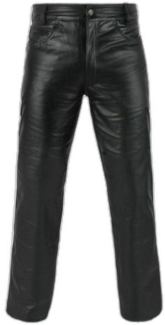 Black Leather Pants With Belt Loops For Motorcycling, Black Biker Leather Pants With Standard Cut Leg, Biker Style Black Leather Pants With Standard Cut Leg, Biker Style Leather Pants For Biker Events, Leather Biker Pants For Biker Events, Black Leather Moto Bottoms, Black Biker Leather Pants, Biker Style Leather Pants, Black Moto Leather Pants