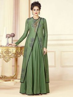 Indowestern Gowns, Indian Gowns Dresses, Kurti Designs Party Wear, Indian Gowns, Designer Party Wear Dresses, Indian Designer Outfits, Designs For Dresses, Stylish Dress Designs, Designer Dresses Indian