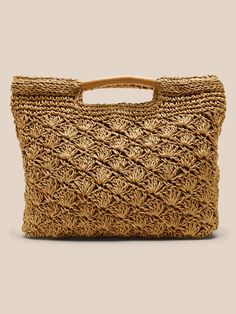 Macrame Bag | Banana Republic Factory Top Handle Beach Bag With Braided Handles For Shopping, Shopping Beach Bag With Top Handle And Braided Handles, Shopping Beach Bag With Braided Top Handles, Shopping Crochet Bag With Woven Round Handle, Shopping Crochet Bag With Round Handle, Crochet Shopping Bag With Round Handle, Chic Crochet Top Handle Bag With Rolled Handles, Straw Satchel Bag With Rolled Handles For Shopping, Casual Woven Crochet Bag With Top Handle