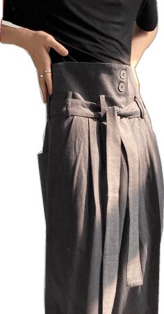 Baggy High-waisted Bottoms With Belt Loops, Casual Belted Wide-leg Pants, Casual Belted Wide Leg Pants For Fall, High Waist Gray Dress Pants For Fall, High-waisted Gray Dress Pants For Fall, Gray High-waisted Bottoms With Loose Fit, Gray High Waist Dress Pants For Fall, Gray Bottoms With Belt Loops, Gray Bottoms With Belt Loops For Fall