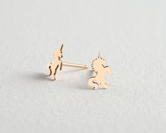 Graduation Gift For Daughter, Unicorn Earrings, Graduation Gifts For Daughter, Whimsical Accessories, Unicorn Charm, Thoughtful Gifts For Her, Magical Jewelry, Gold Bar Necklace, Earring Gold