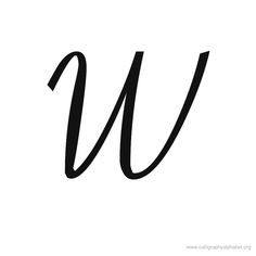 the letter w is shown in black and white