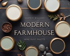 modern farmhouse house home paint palette by shelvin williams, available for pre - order