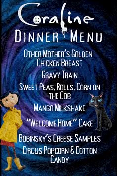 an image of a menu for a halloween dinner