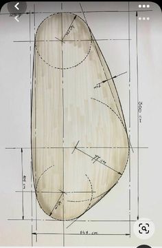 a drawing of a wooden object is shown on the screen, and it's measurements are