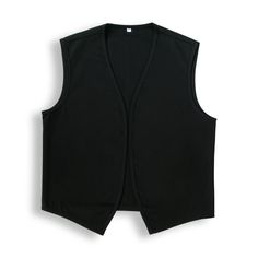 a black vest on a white background