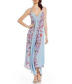 Free People Ashubury Floral Slip Dress Trendy Spring Maxi Dress For Date Night, Spring Flowy Button-up Dress, Spring Maxi Dress With Buttons For Date Night, Spring Buttoned Maxi Dress For Date Night, Spring Maxi Dress With Buttons For Day Out, Bohemian Button-up Spring Dress, Bohemian Spring Button-up Dress, Spring Button-up Maxi Dress For Day Out, Spring Button-up Maxi Dress For Date Night