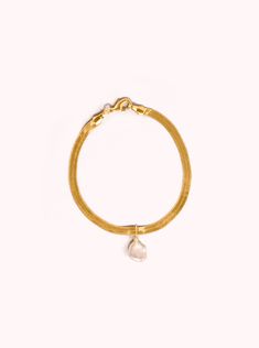 Ula Bracelet Herringbone Chain, One Of One, Gold Bracelets, Keshi Pearls, Gold Piece, Pearl Gemstone, Gold Filled Jewelry, Fine Jewellery Earrings, 14kt Gold