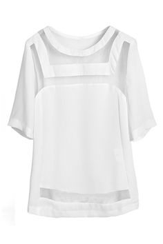 #Romwe White Cut Away Detail T-shirt Fashion Styles, White Shop, Dandy, White Undershirt, Best Sellers, Open Shoulder Tops, Cool Outfits, Every Day