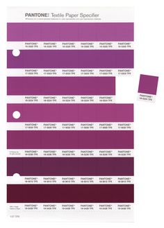 the pantone style paper is shown in purple and white