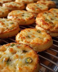 some food is cooling on a rack and ready to be cooked in the oven for consumption