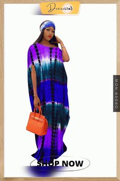 Tie Dye Short Sleeve Loose Maxi Long Dresses Shift Fit Long Maxi Dress For Vacation, Shift Maxi Dress For Day Out, Casual Long Purple Maxi Dress, Casual Long Purple Dress, Long Casual Purple Dress, Long Tie-dye Summer Dress, Tie Dye V-neck Maxi Dress For Vacation, Flowy Tie Dye Maxi Dress With V-neck, Summer Tie-dye Maxi Dress