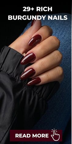 Dark Wine Nails, Burgundy Fall Nails, Maroon Nail Designs, Burgundy Acrylic Nails, Burgundy Nail Designs, Nail Glam, Wine Nails, Brown Nails Design