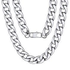 PRICES MAY VARY. Curb Chain: 15 mm width, 26 inches length. Mens Chains : Nice and Chunky with A GREAT Shine, could holding up to your daily life. thick and sturdy appearance - beautiful look- the chain is what it is Material : 316L stainless steel, 18k real gold plated/black metal plated. (safe and comfortable to skin) Stunning Necklace: Sturdy construction chain details, has a good weight to it Package : 1 gift box+ 1 jewelry pouch Chain Tattoo, Cuban Chain Necklace, Nordic Vikings, Cuban Link Chain Necklaces, Stainless Steel Chain Necklace, Viking Symbols, Creating Jewelry, Viking Jewelry, Cuban Link Chain