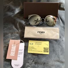 Reposhing This Item I Purchased From @Sandyt143. Love Them, But Have To Resale For Financing Our Big Move Needed. Leaving Wa State Rain! Plus Gray Skies!! Back To Sunny Beaches After 25 Years. Fendi Runway Cutout Cateye Gunmetal Sunglasses With Case. Fendi Cateye Sunglasses Gunmetal Color- Rare! Immaculate Condition.! Case Is Pristine/Lnside/Out Authentic, Comes With Coa Used Though Perfect Condition. Questions? Leave A Comment Below! Fendi Runway, Wa State, Fendi Accessories, Cateye Sunglasses, Big Move, Grey Skies, Sunny Beach, Glasses Accessories, 25 Years