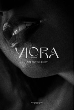 a black and white photo of a woman's face with the word vora on it