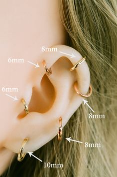 Price is for one single piece you will receive a single piece per a order 14K Solid Real Yello Gold 22g 22Guage(0.5mm) Ear Studs Post Piercing Earrings For One Piece Material: All 14K Solid Real Yellow Gold or Rose gold according to style (Thick Earing Round Width : 2.3 mm ,Round Ring Diameter: 6mm,8mm,10mm Earring Pin : Thickness : 0.5 mm (22g) Color : Gold or Rose gold , Quantity: 1 (Slim Earing Round Width : 1.4 mm ,Round Ring Diameter: 6mm,8mm,10mm Earring Pin : Thickness : 0.5 mm (22g) Colo Earring Pins, Piercing Earrings, Earring For Women, Round Circle, Round Rings, Tragus, Yellow Roses, Ear Studs, Yellow Rose