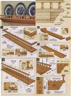 the instructions to build a wooden table with lots of woodworking tools and materials on it